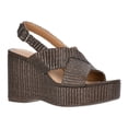 thumbnail image 1 of Time and Tru Women's Crossband Wedge Sandals, 1 of 6