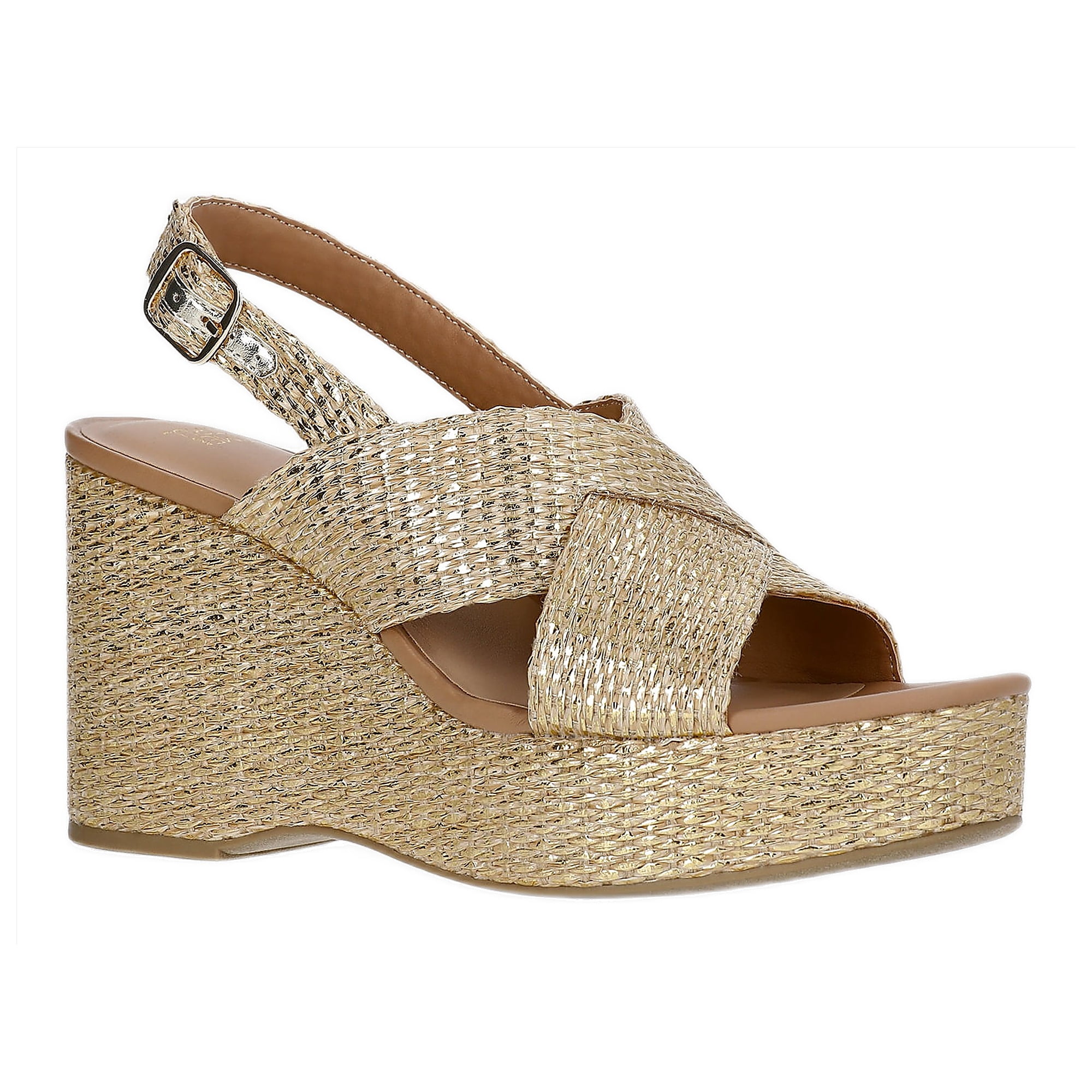Time and Tru Women's Crossband Wedge Sandal