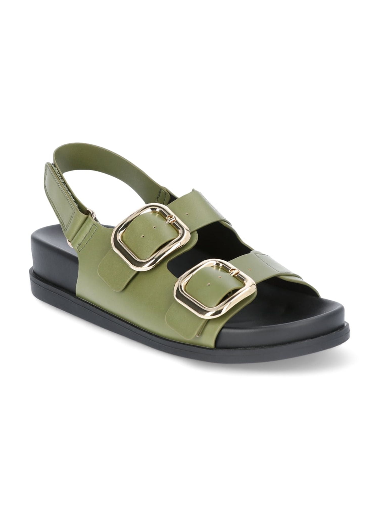 Time and Tru Women's Dad Buckle Slingback Sandals, Sizes 6-11