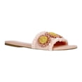thumbnail image 1 of Time and Tru Women's Faux Raffia Daisy Slide Sandals, 1 of 6