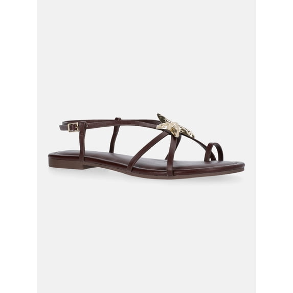 Time and Tru Women's Starfish Toe Loop Sandals