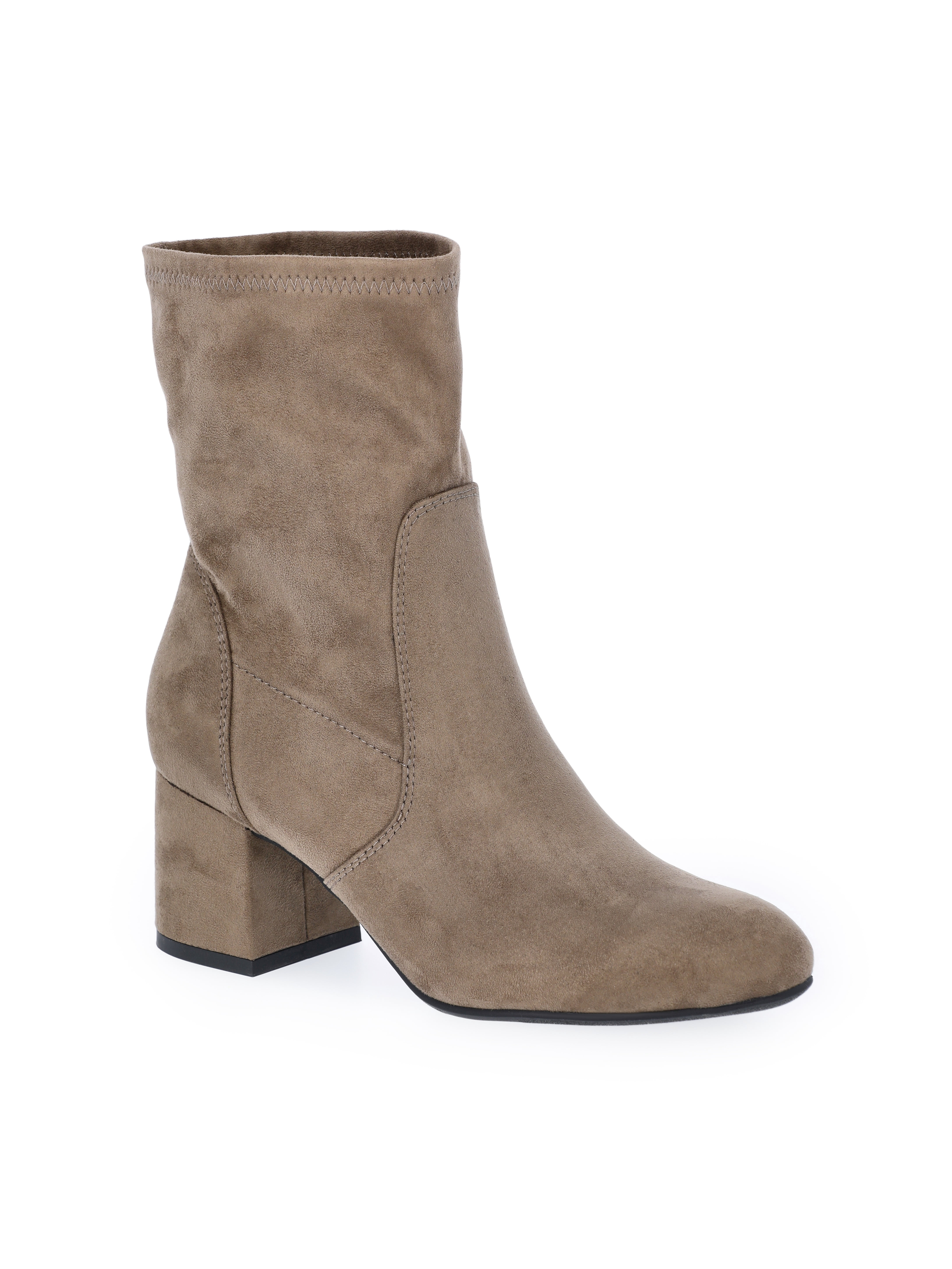 Time and Tru Women's Faux Suede Block Heel Boots