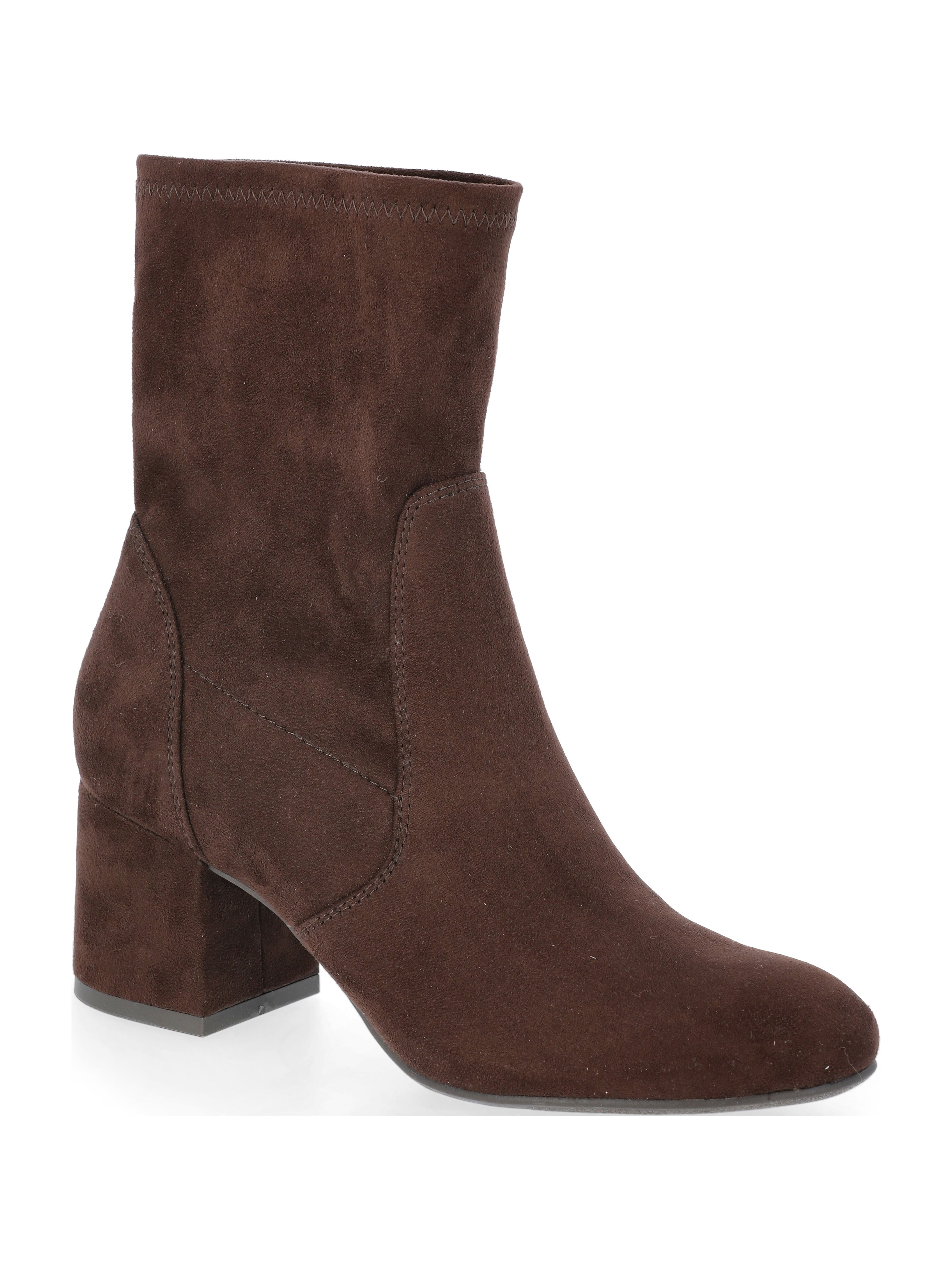 Time and Tru Women's Faux Suede Block Heel Boots