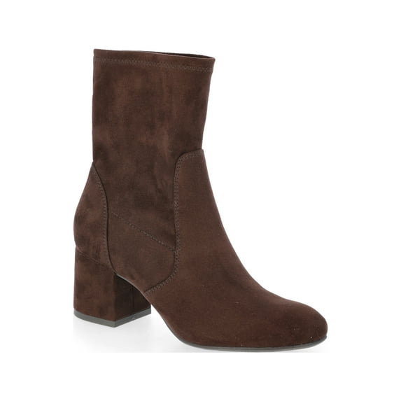 Time and Tru Women's Faux Suede Block Heel Boots