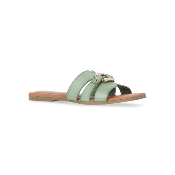 Time and Tru Women's Embellished Slide Sandals