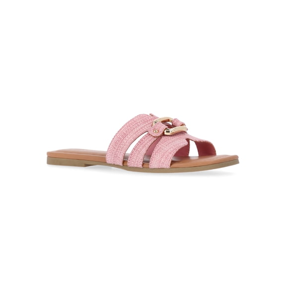 Time and Tru Women's Hardware Slide Sandals