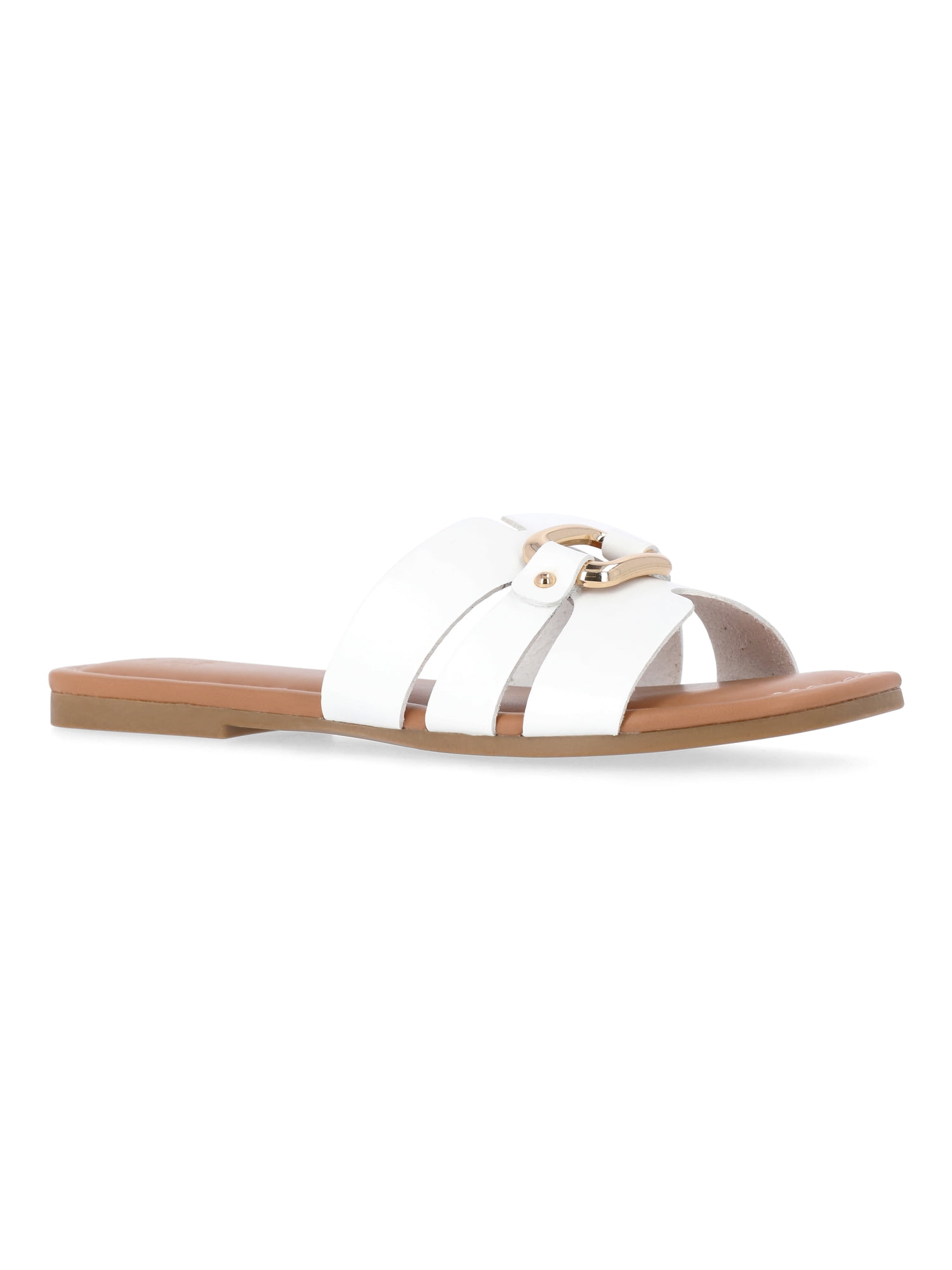 Time and Tru Women's Hardware Slide Sandals
