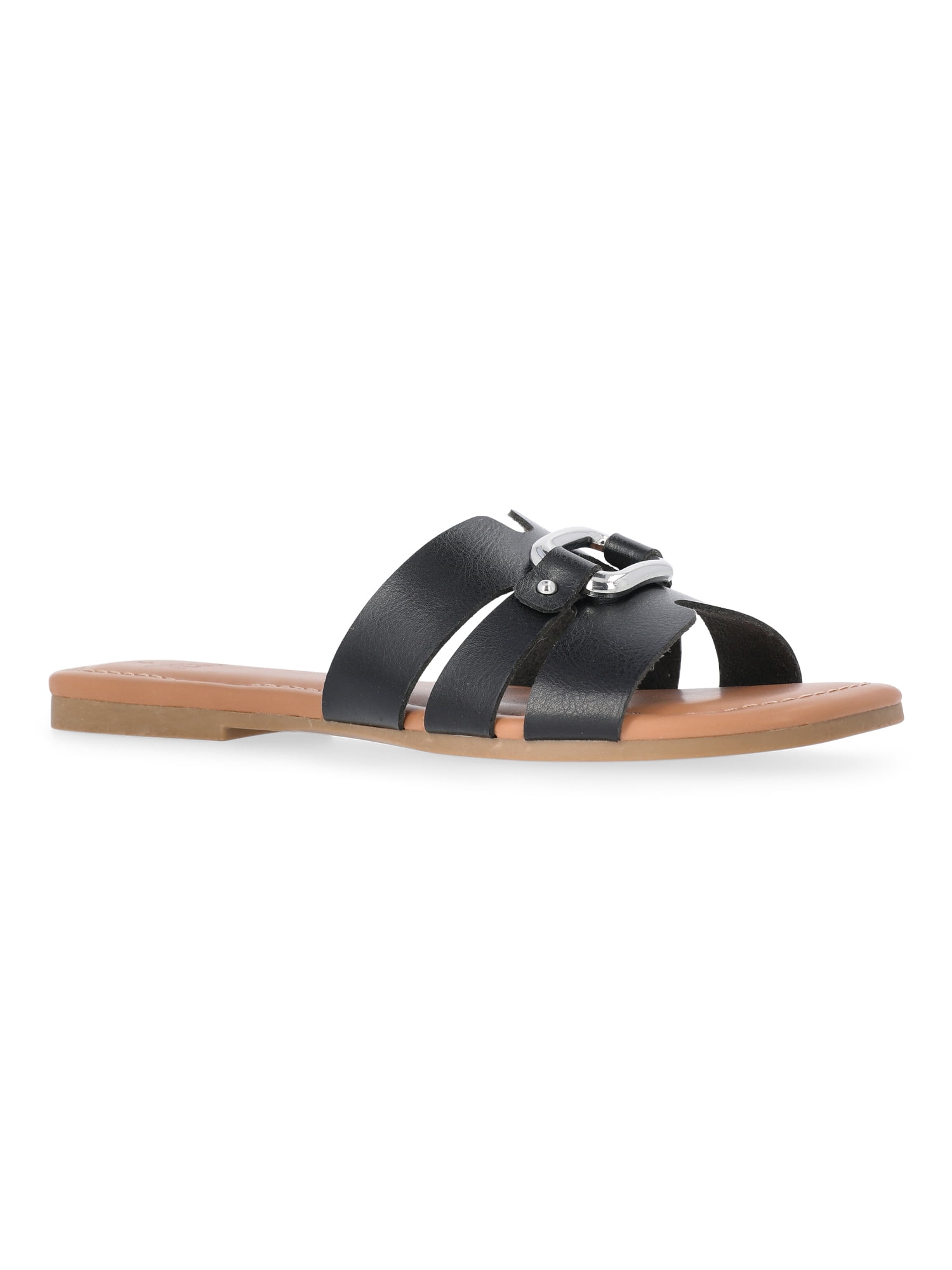 Time and Tru Women's Hardware Slide Sandals