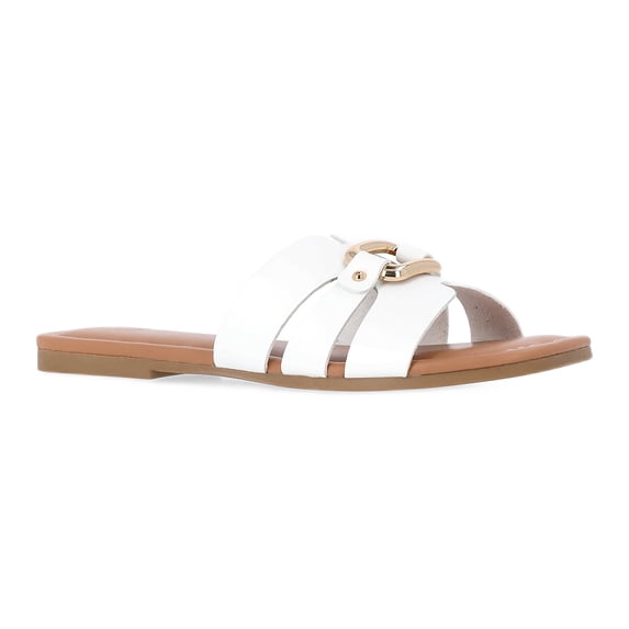 Time and Tru Women's Hardware Slide Sandals
