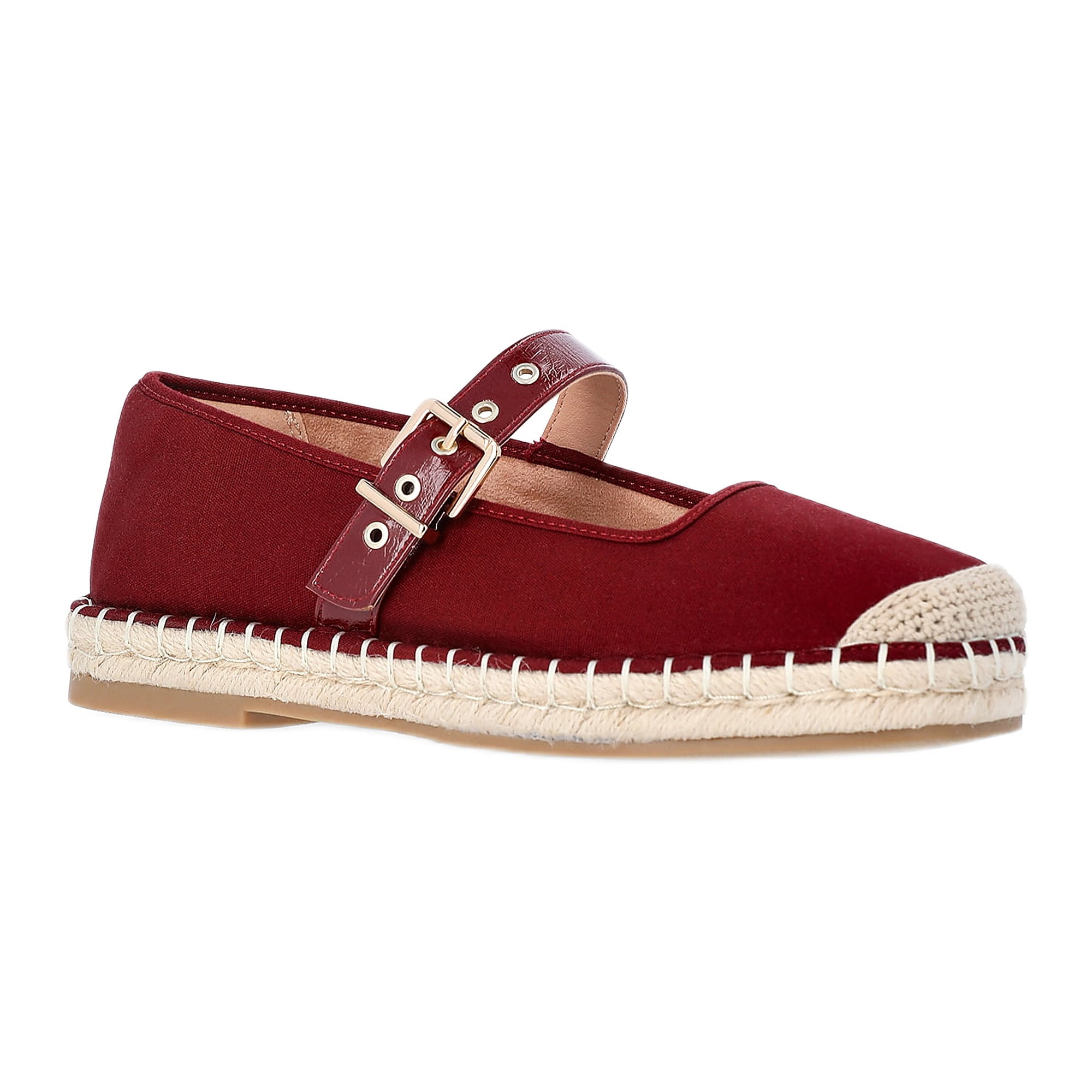 Time and Tru Women's Espadrille Mary Jane Flats