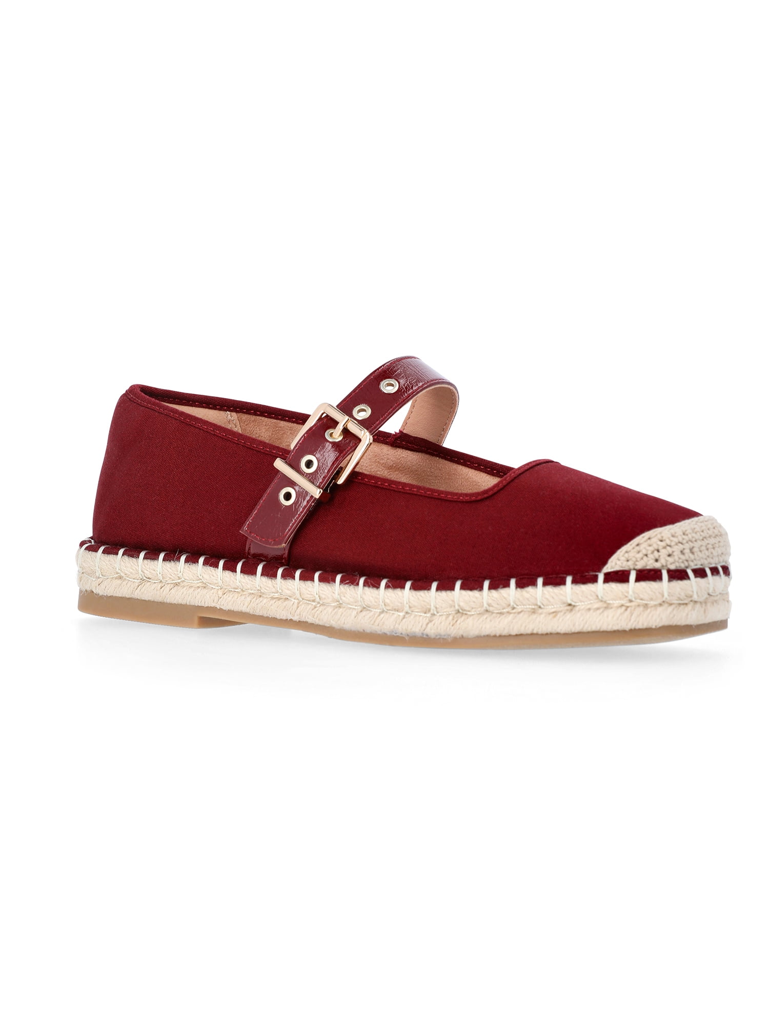 Time and Tru Women's Espadrille Mary Jane Flats