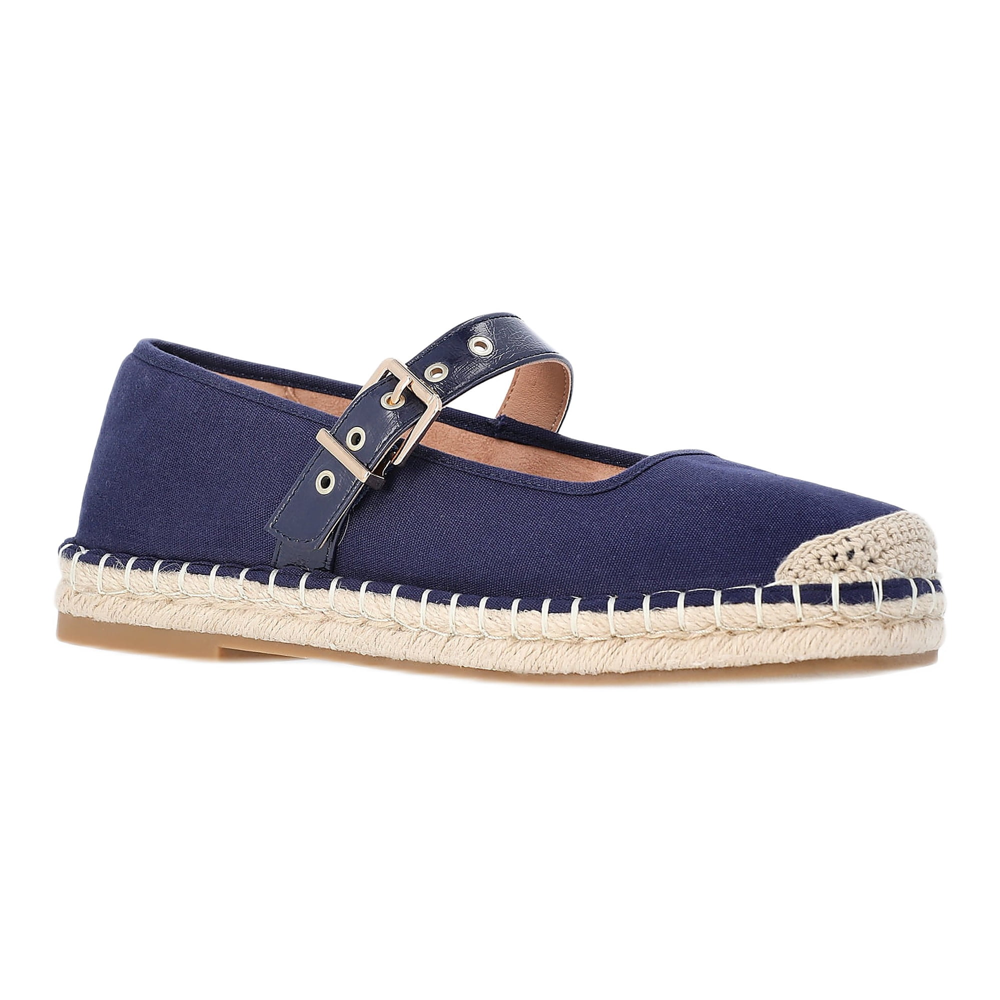 Time and Tru Women's Espadrille Mary Jane Flats