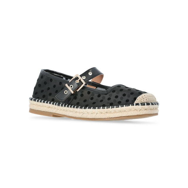 Time and Tru Women's Espadrille Mary Jane Flats