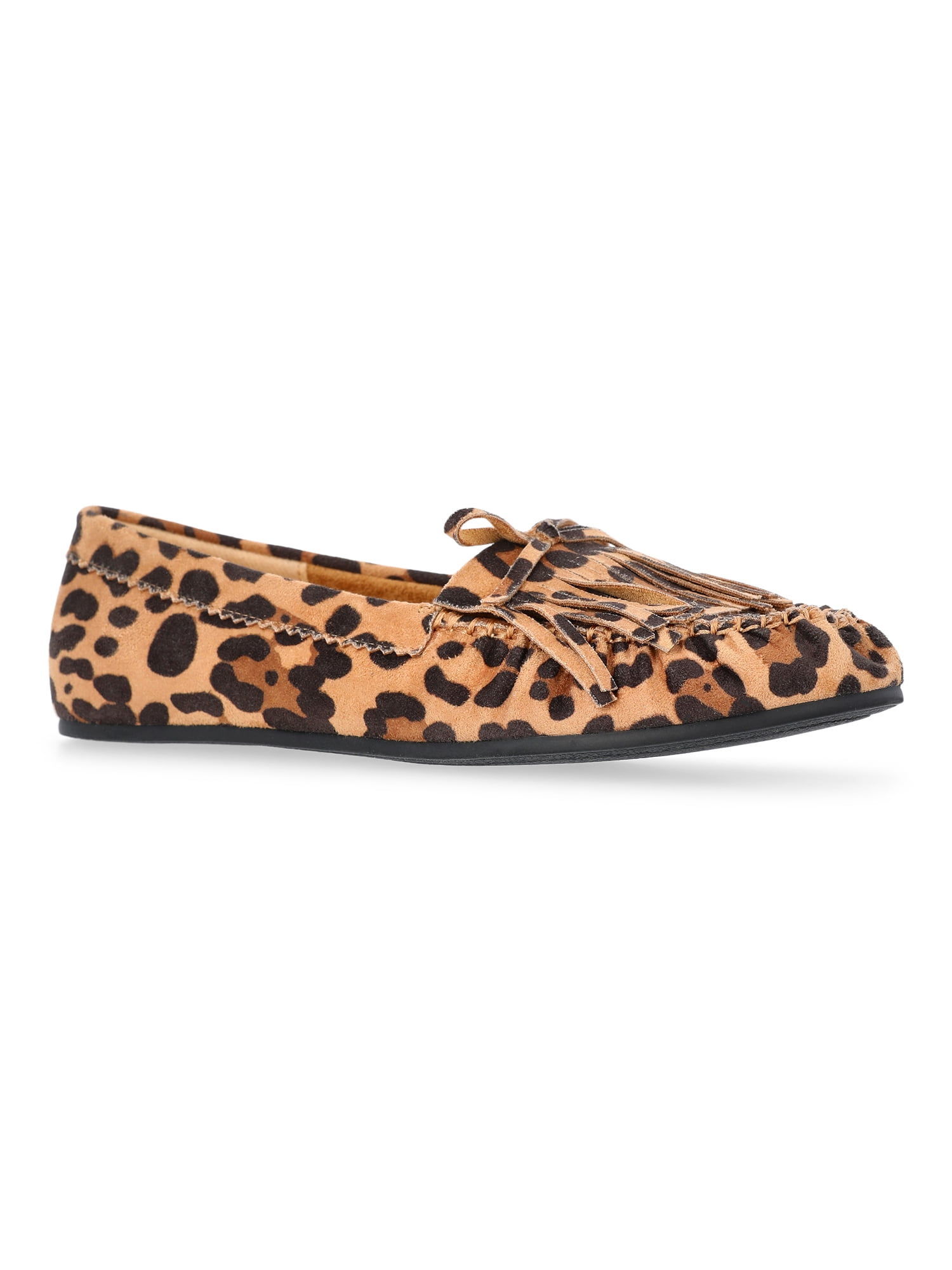 Time and Tru Women's Fringe Suede Moccasins