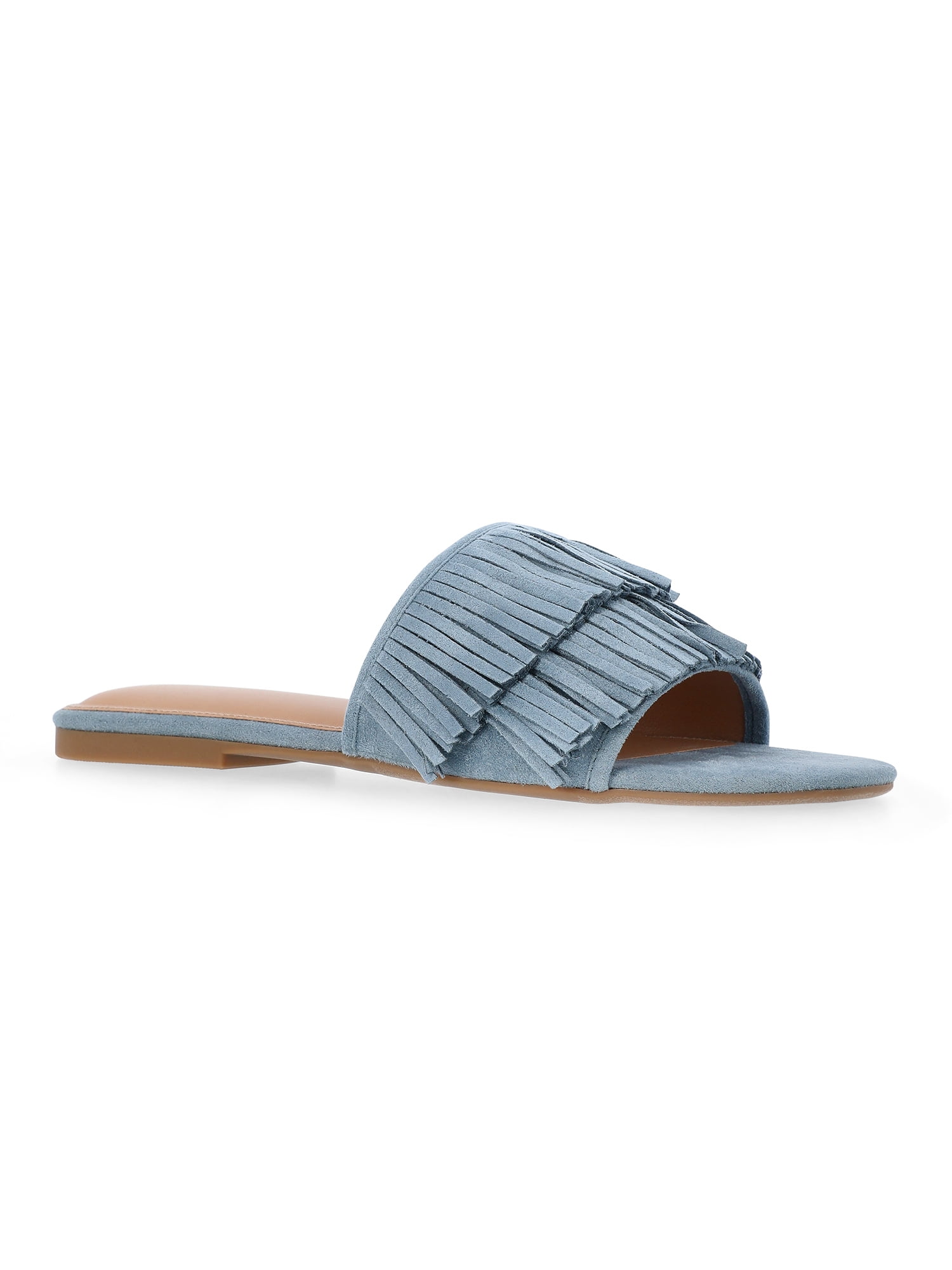 Time and Tru Women's Fringe Slide Sandals