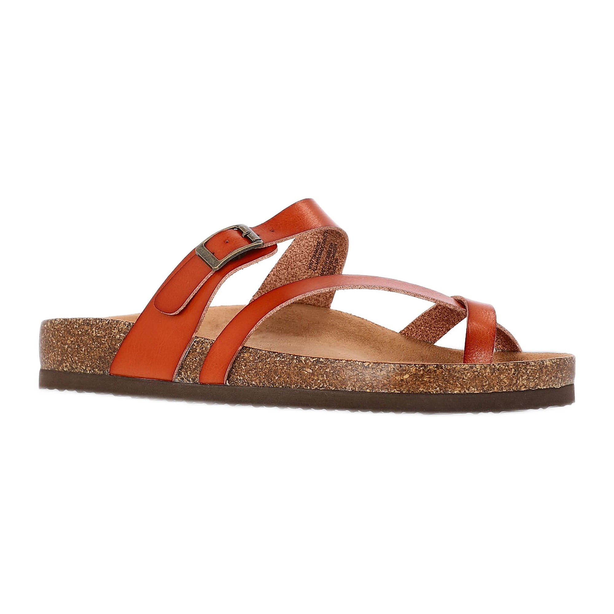 Women's Asymmetric Strap Footbed Sandals, Wide Width Available