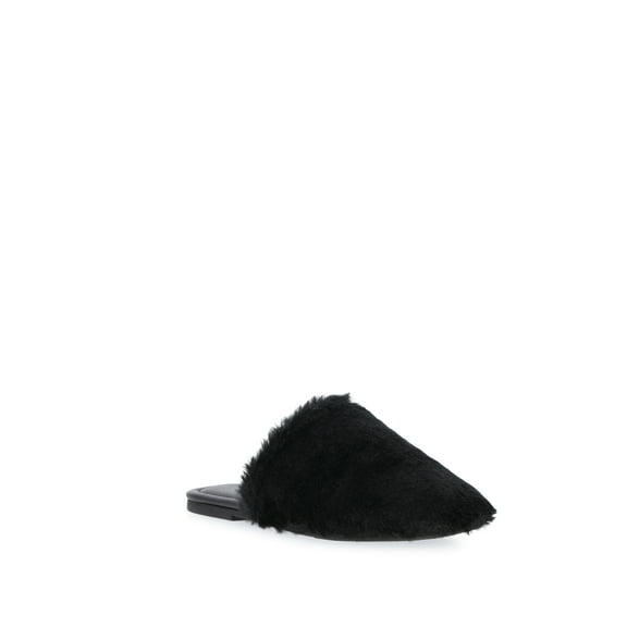 Time and Tru Women's Faux Fur Mules