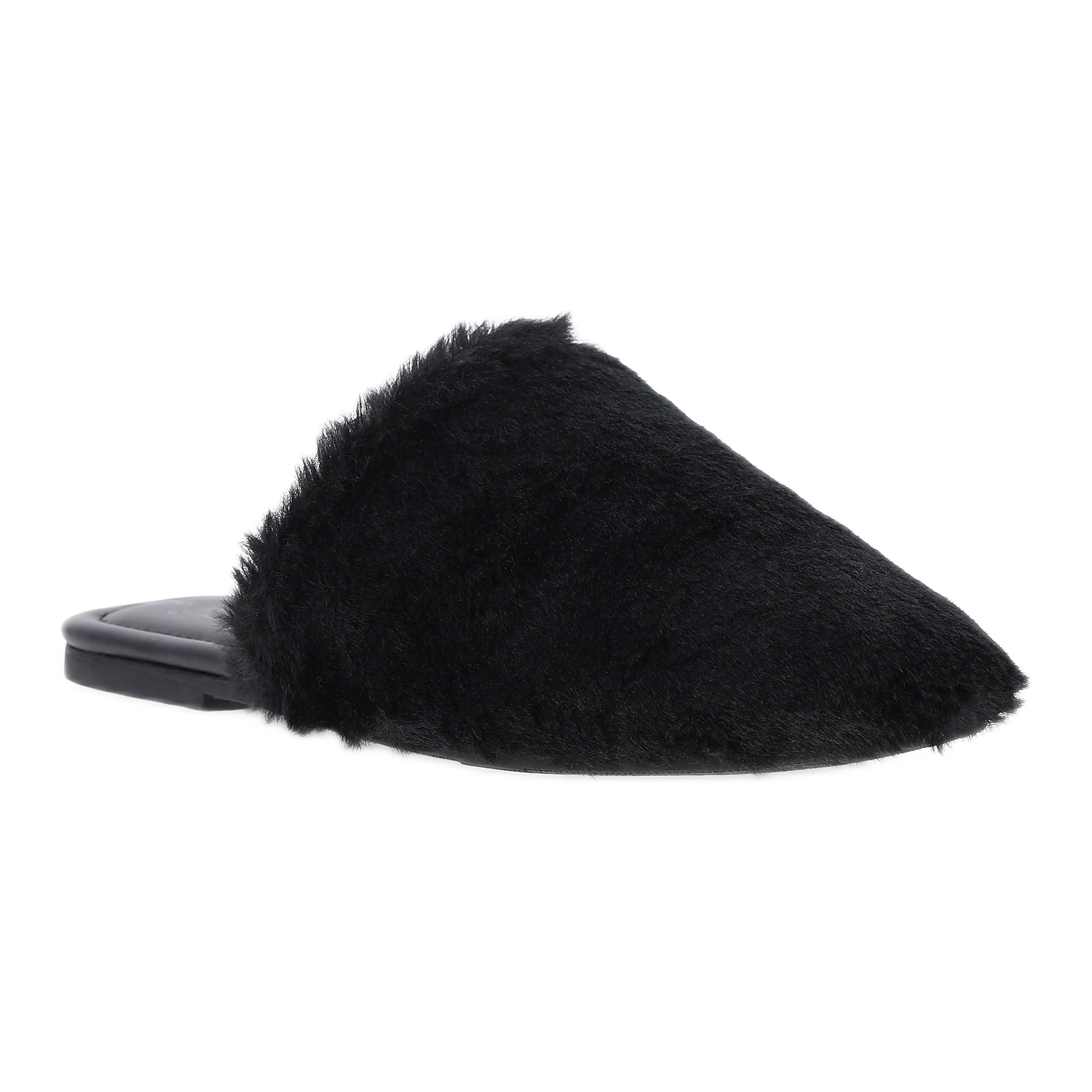 Time and Tru Women's Faux Fur Mules