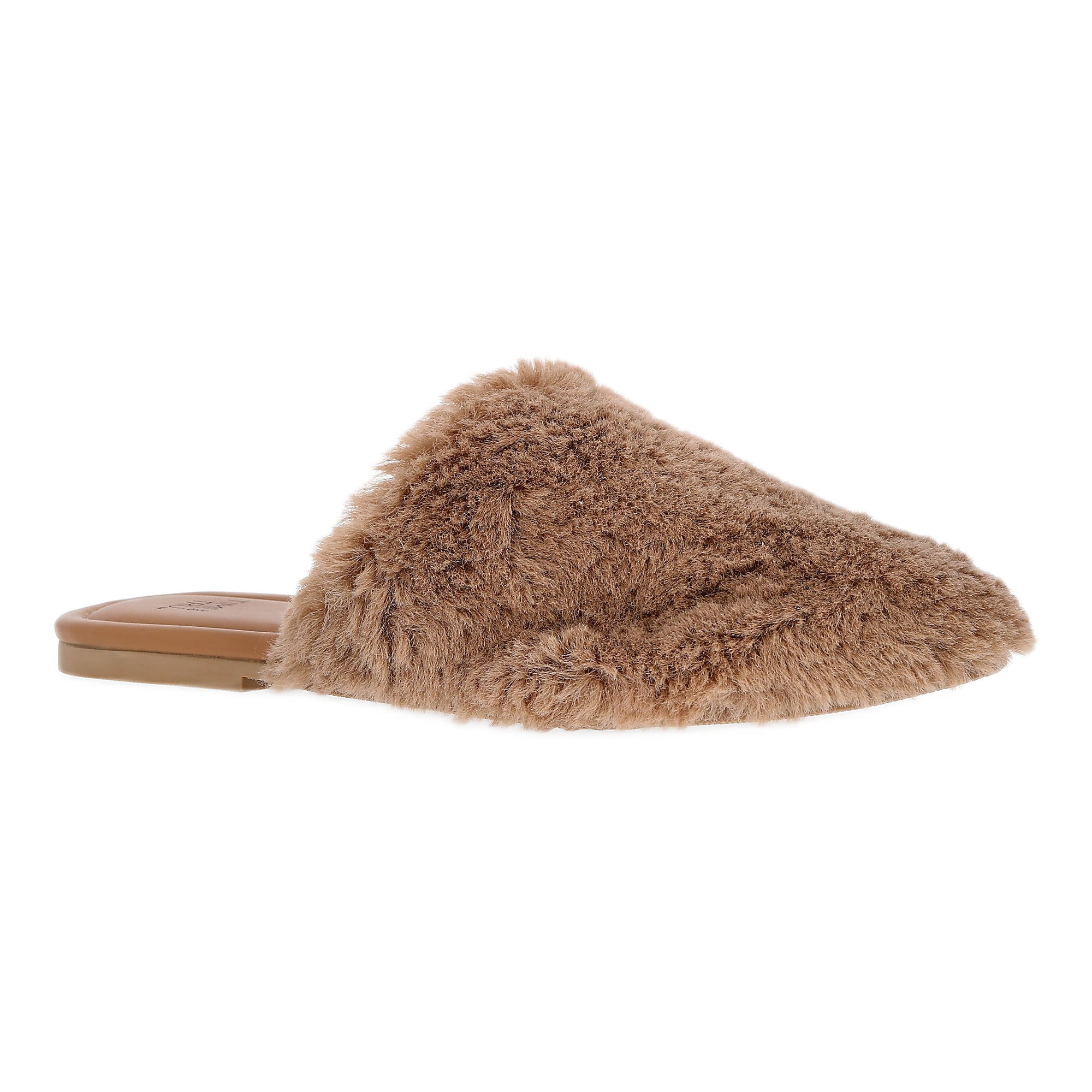 Time and Tru Women's Faux Fur Mules