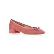 Time and Tru Women's String Bow Block Heel Ballet Shoes, Wide Width Available