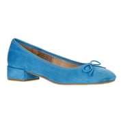 Time and Tru Women's String Bow Block Heel Ballet Shoes, Wide Width Available