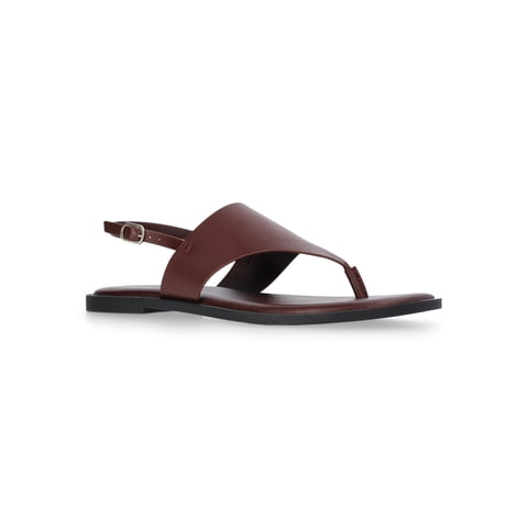 Women's Hooded Faux Leather Thong Sandals