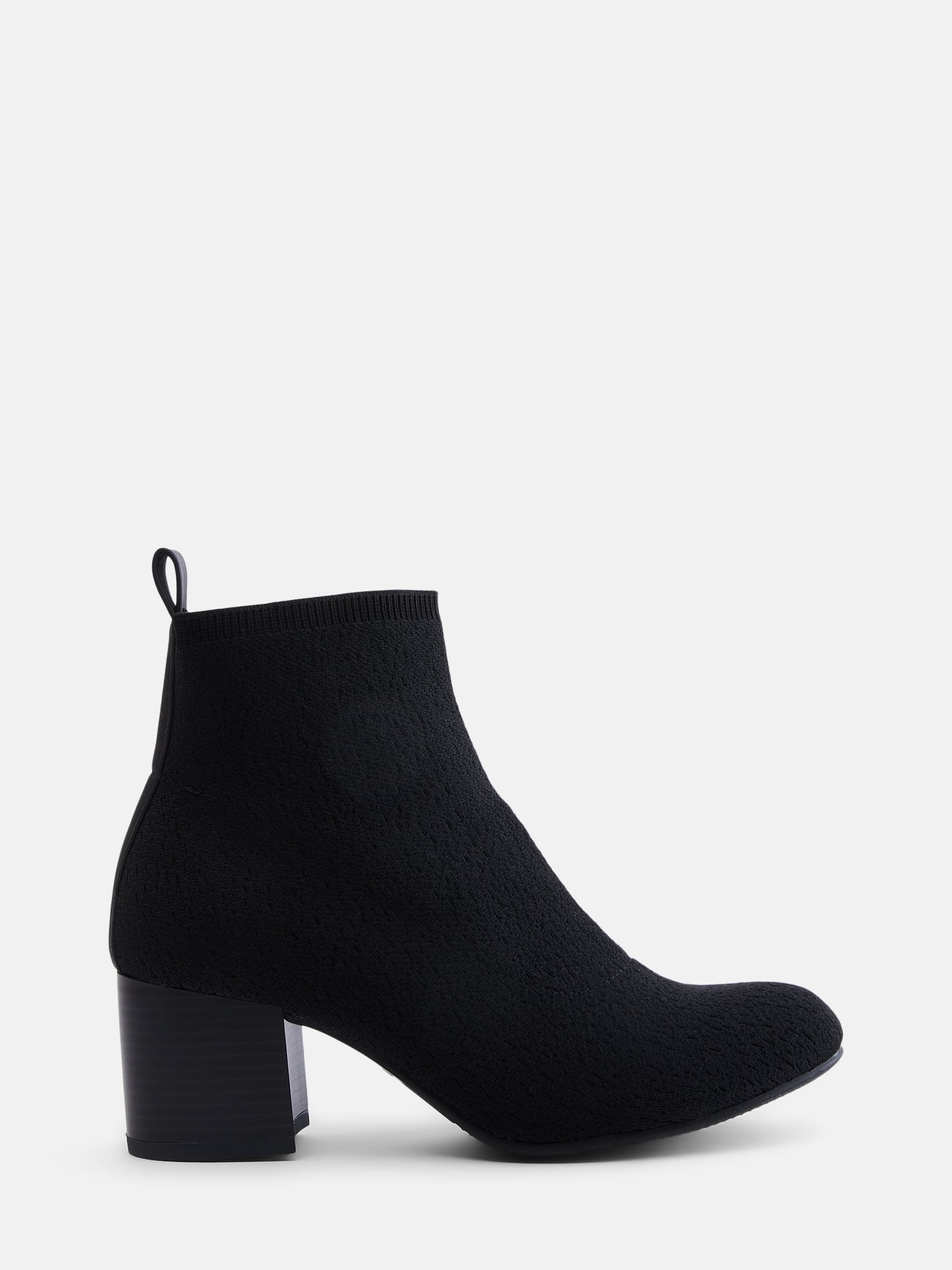 Time and Tru Women's Comfort Knit Block Heel Booties