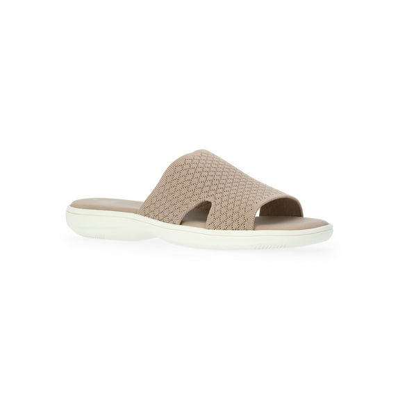 Time and Tru Women's Comfort Knit Slide Sandals