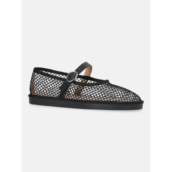 Time and Tru Women's Mesh Mary Jane Flats
