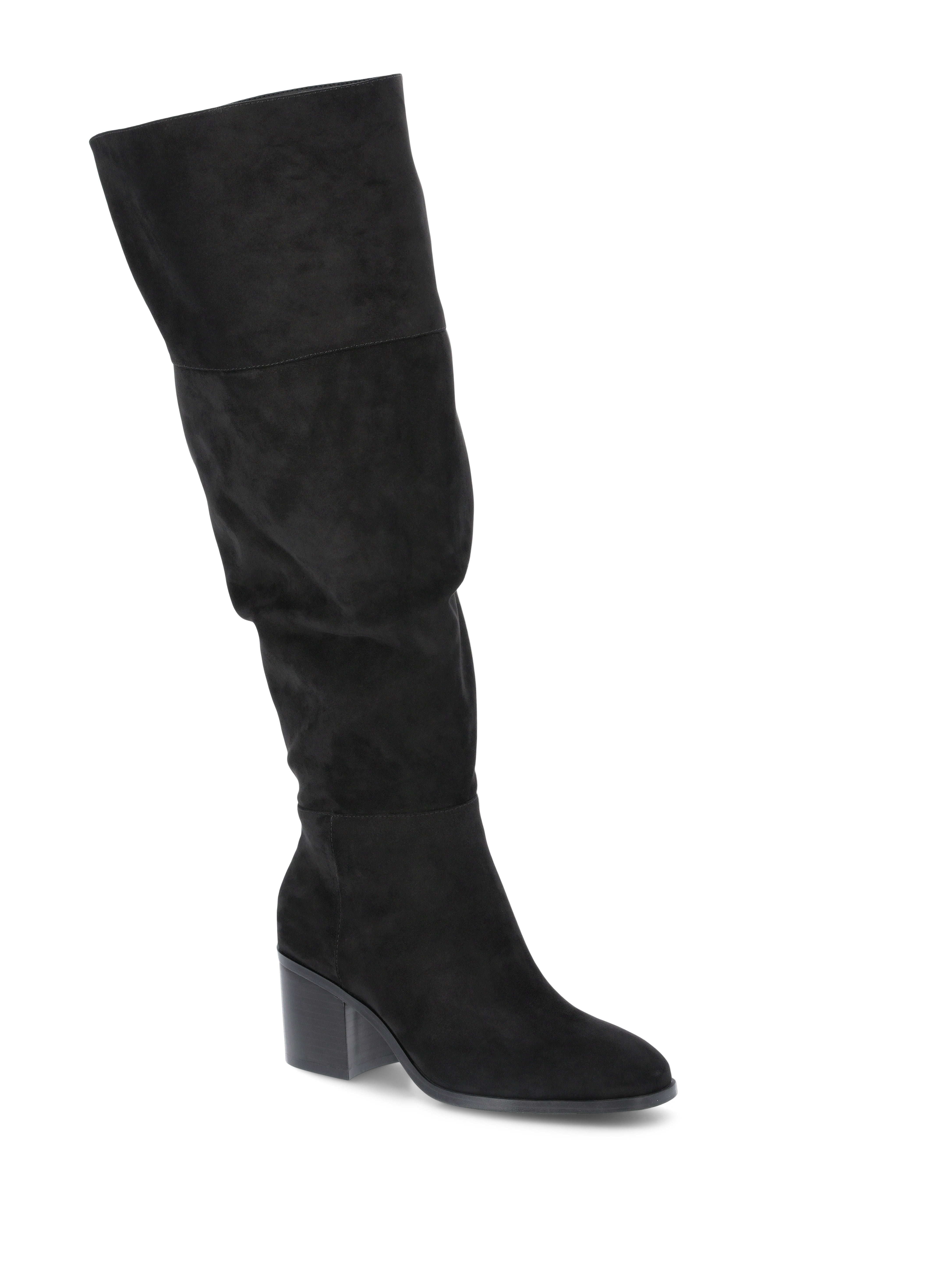 Time and Tru Women's Block Heel Over the Knee Boot, Wide Width Available