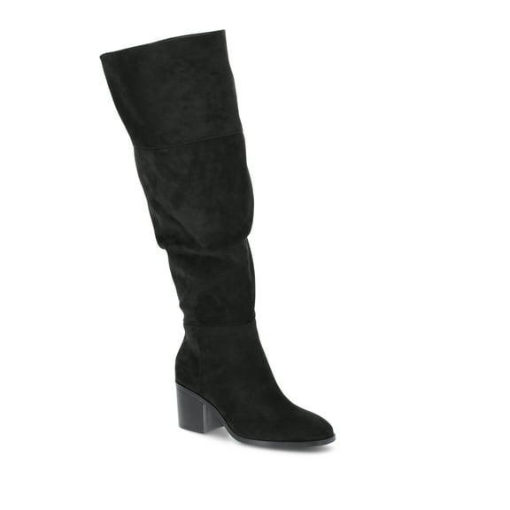 Time and Tru Women's Block Heel Over the Knee Boot, Wide Width Available