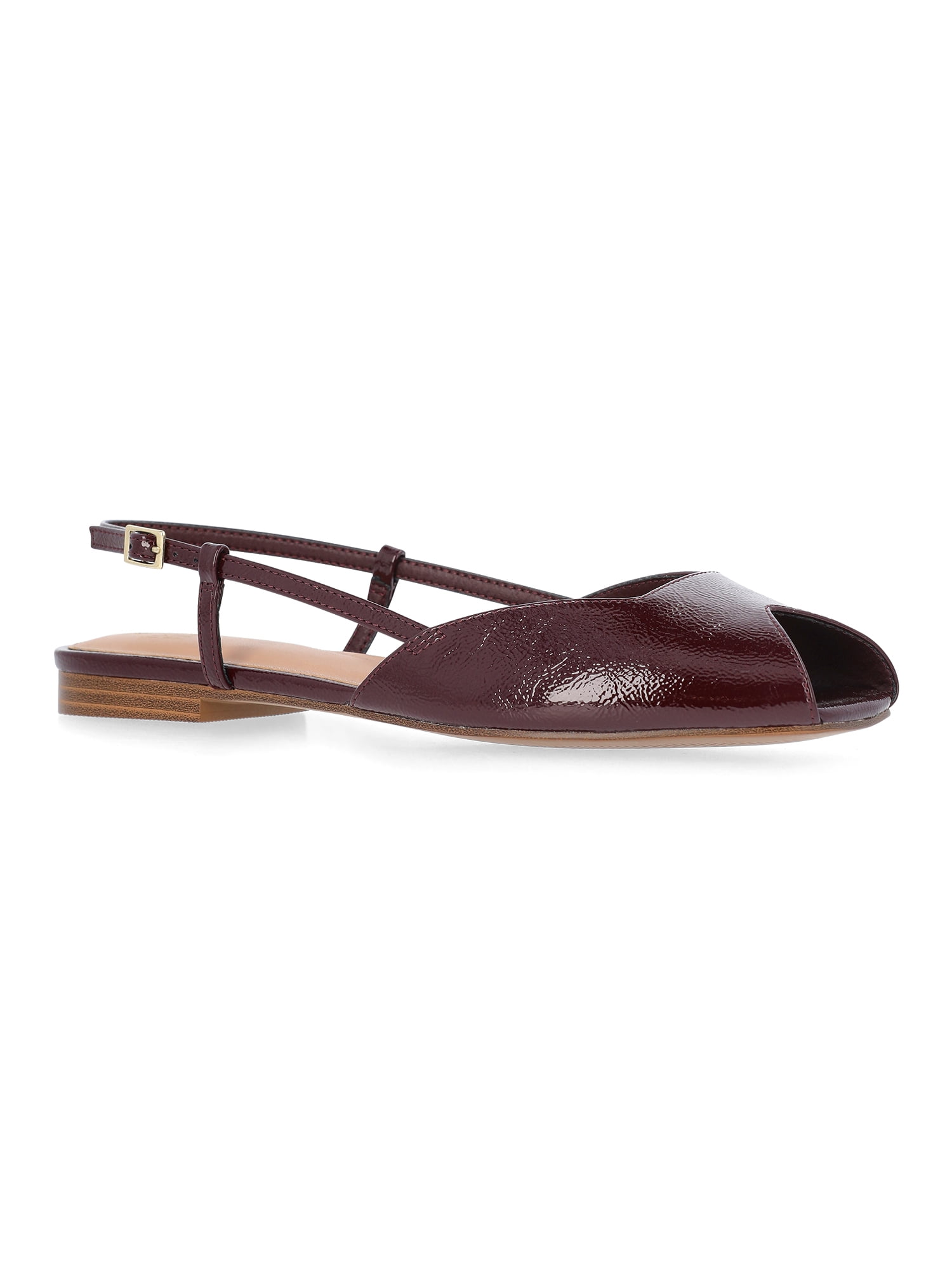 Time and Tru Women's Peep Toe Slingback Shoes