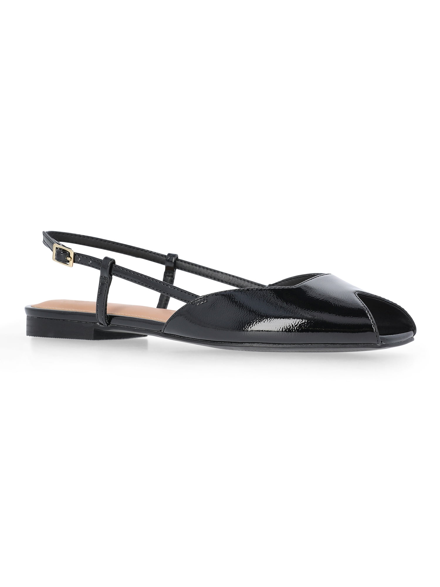 Time and Tru Women's Peep Toe Slingback Shoes