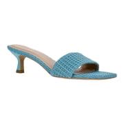 Time and Tru Women's Raffia Kitten Heel Sandals