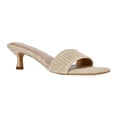 thumbnail image 1 of Time and Tru Women's Raffia Kitten Heel Sandals, 1 of 6
