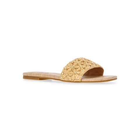 Women's Raffia Slide Sandals