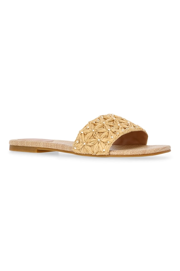 Women's Raffia Slide Sandals