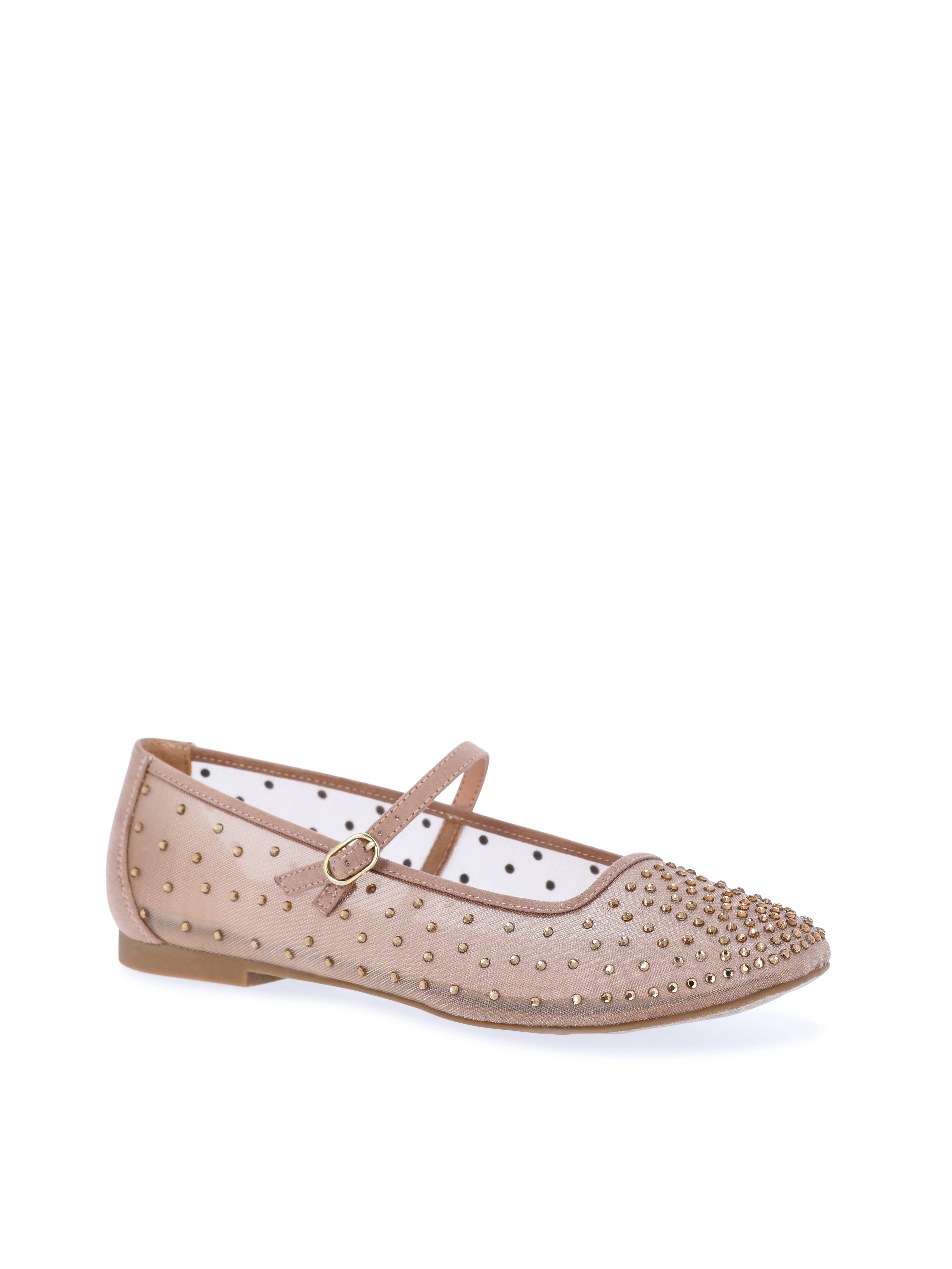 Time and Tru Women's Rhinestone Mary Jane Flats