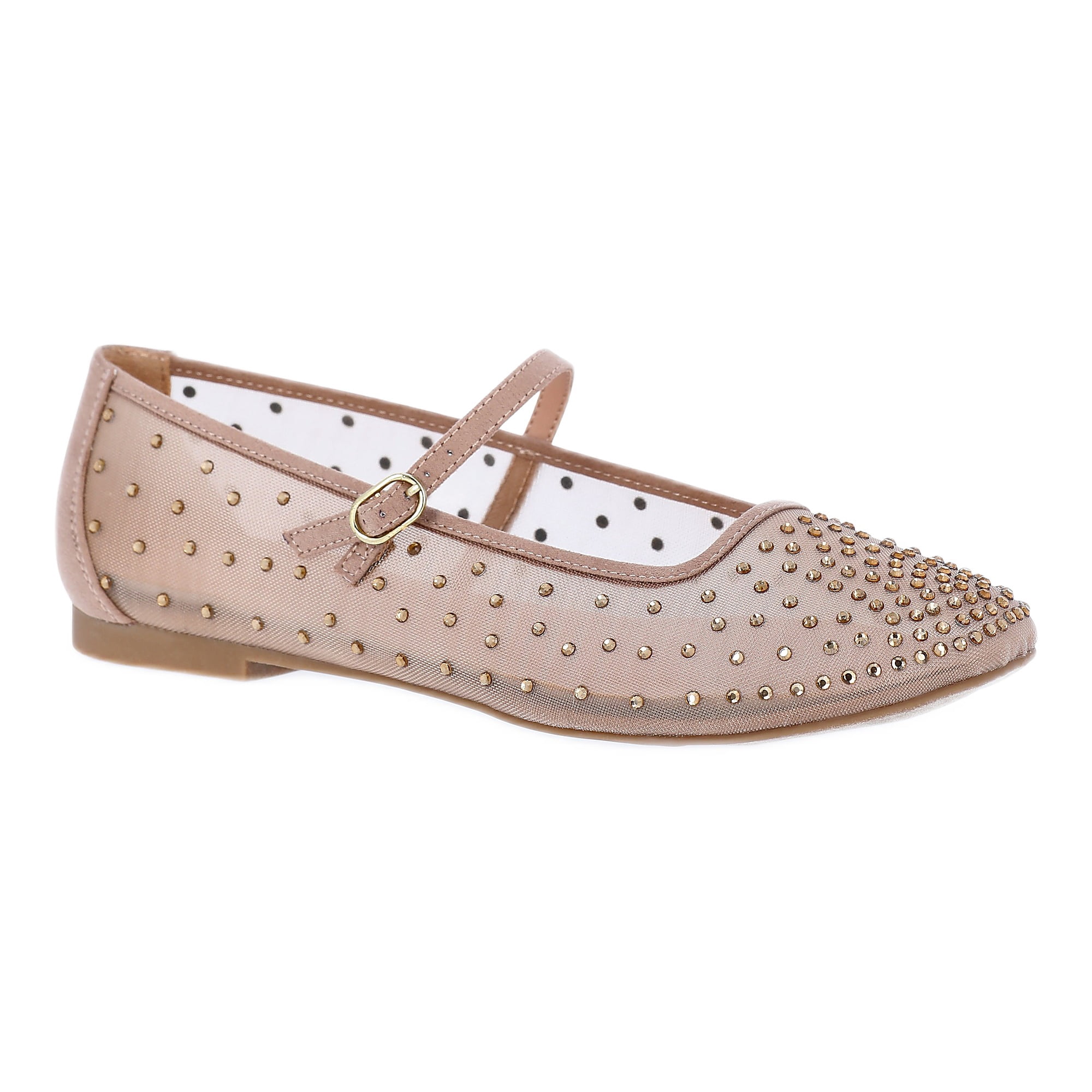 Time and Tru Women's Rhinestone Mary Jane Flats