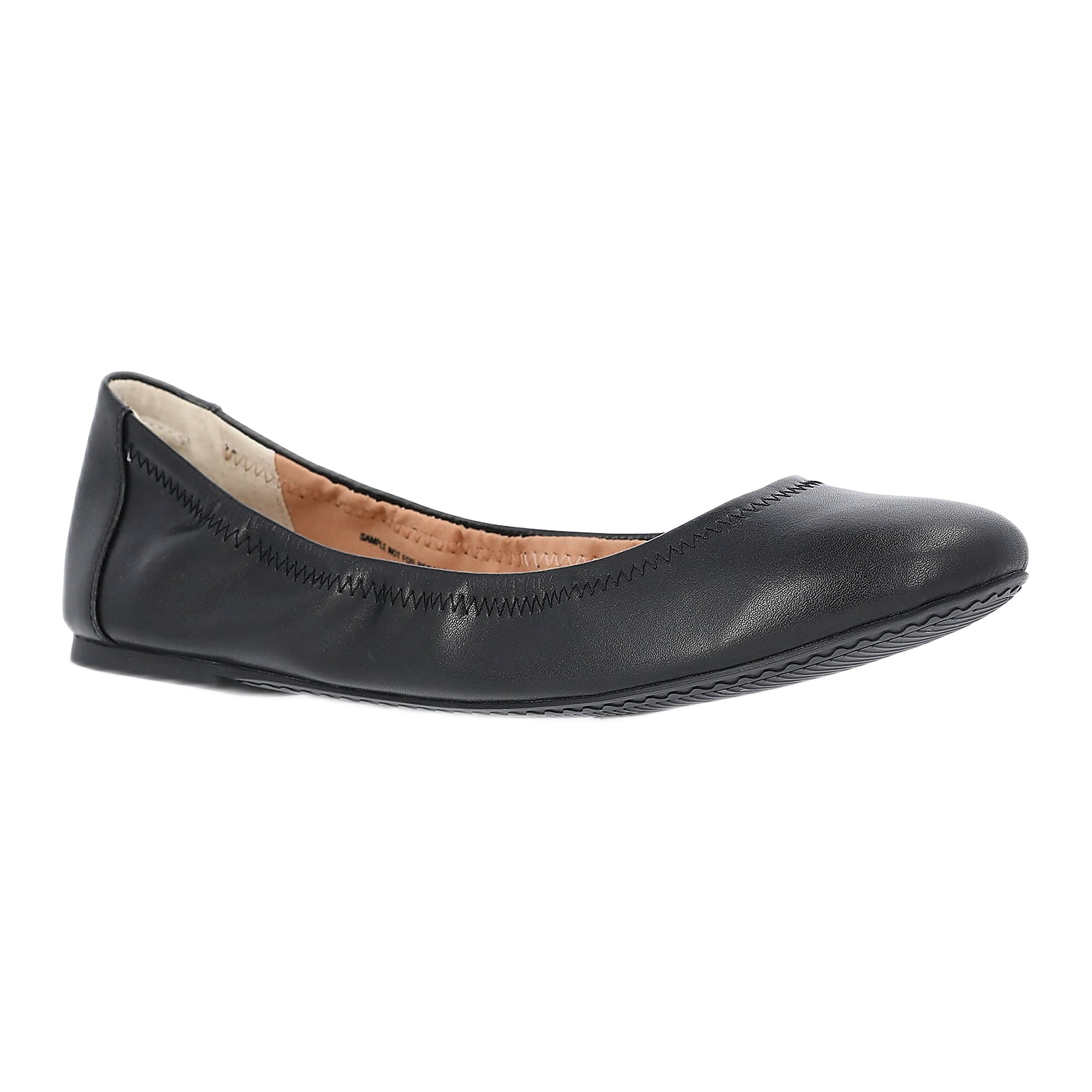 Time and Tru Women's Scrunch Ballet Flats, Wide Width Available