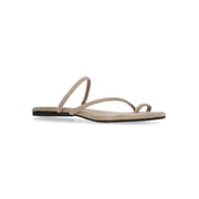 Women's Faux Suede Barely There Toe Loop Sandals
