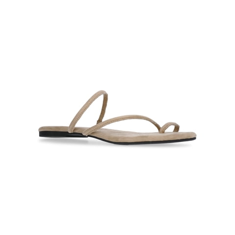 Women's Faux Suede Barely There Toe Loop Sandals