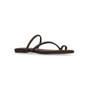 Women's Faux Suede Barely There Toe Loop Sandals