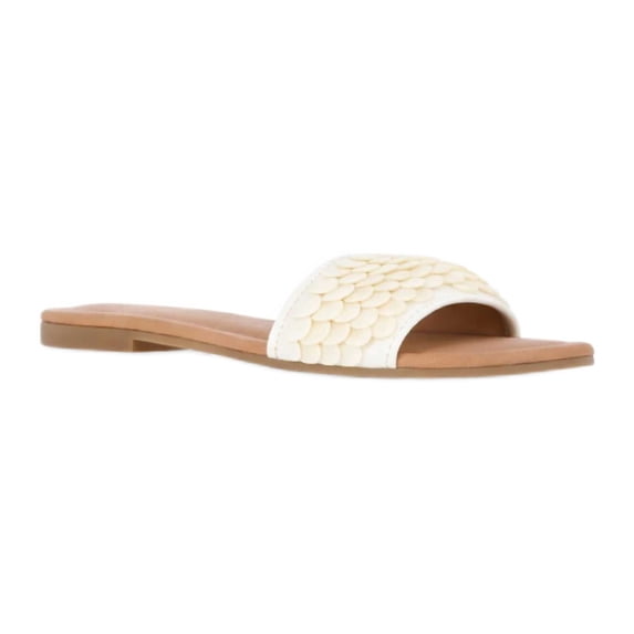 Time and Tru Women's Shell Slide Sandals