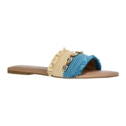Women's Raffia Shell Slide Sandals