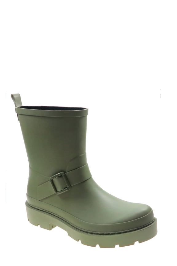 Women's Short Buckle Rain Boots