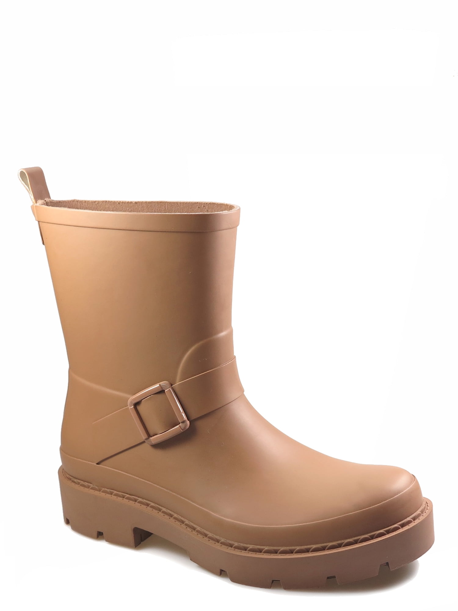 Women's Short Buckle Rain Boots