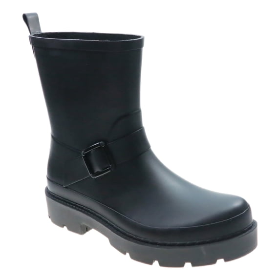 Time and Tru Women's Short Buckle Rain Boots