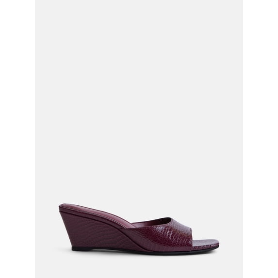 Time and Tru Women's Slip On Wedge Sandals