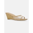 thumbnail image 1 of Time and Tru Women's Slip On Wedge Sandals, 1 of 6